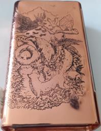 Engraved Copper Flask 700ml image 1