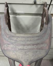 Indian Saddle used as flower stand image 5