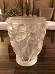 Lalique Bacchantes large crystal vase image 1