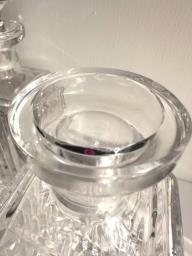 Vintage crystal decanters pair 2 pcs image 6
