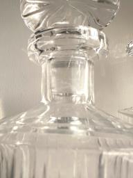 Vintage crystal decanters pair 2 pcs image 7