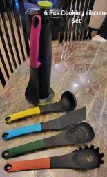 6pc cooking set silicon unused image 1