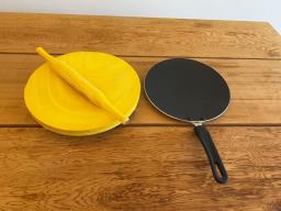 Chapati rolling pin with board  Pan image 1
