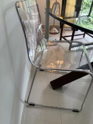 Beautiful glass top dining table image 1