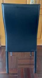 Black Leather Dining Chairs indigo image 2