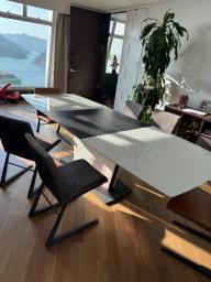 Boconcept Milano White Glass Extendable image 5