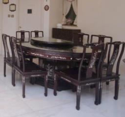 Chinese Round Dining Table and Chairs image 1
