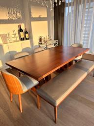 Dining table and bench image 1