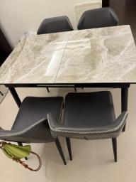 Dining table with 4 chairs image 6
