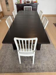Extendable Solid Wood Dining Table image 1