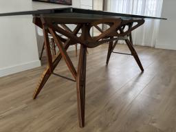 Glass Top Dining Table with 6 chairs image 1
