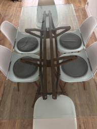 Glass Top Dining Table with 6 chairs image 3