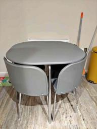 Grey Dining Table With 4 Chairs image 1