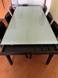 Id Dining Table4-8p  6 chairs set image 2
