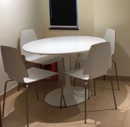 Ikea Docsta White Round Dining Table image 1