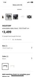 Ikea Extendable Table image 7