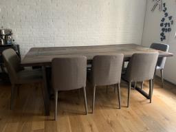 Industrial Dining Table with Iron Legs image 2