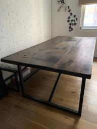 Industrial Dining Table with Iron Legs image 5