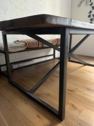 Industrial Dining Table with Iron Legs image 6