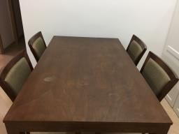 Malaysian Oak Dining Table with 4 chairs image 2