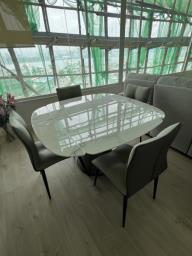 Marble Dining Table  Chairs image 3