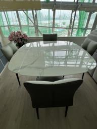 Marble Dining Table  Chairs image 4