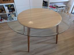 Solid Oak Round Dining Table image 1