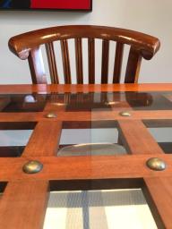 Solid Teak dining table and chairs image 4
