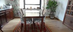 Solid wood dining table and chairs image 1