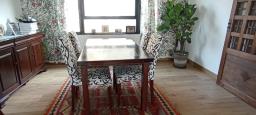 Solid wood dining table and chairs image 2
