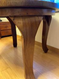 Teak Round Dining Table - Solid Hardwood image 2