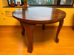 Teak Round Dining Table - Solid Hardwood image 3