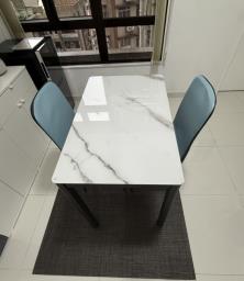 Used dining table with 2 chairs image 1