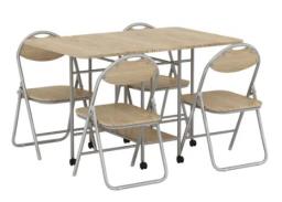 Wing Foldable Table with 4 Chairs image 1