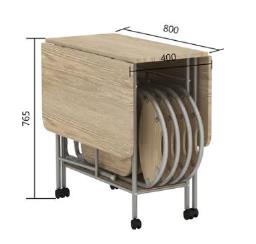 Wing Foldable Table with 4 Chairs image 3