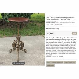 1890 French Antique Pedestal Table image 3