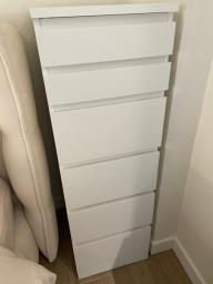 2 x Malm Tall Bed side Tables 500 each image 1