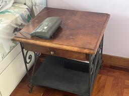 A pair of wooden bedside tables image 1