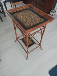 Bamboo Side Table with a Removable Tray image 2