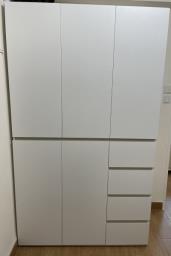 Beautiful white wardrobe with 4 drawers image 1