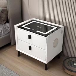 bed side table with 3 drawers image 1