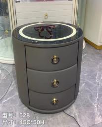 bedside table with 3 drawers image 1