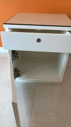 Bedside table with glass top image 2