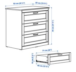 Chest of draws set of 2 pcs  each 375 Hk image 2