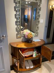 Console table with mirror set image 2
