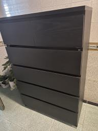 Dark brown chest of drawers image 1