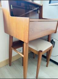 Dresser with mirror and stool image 6