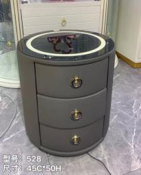 Fingerprint Bedside Table Grey image 1