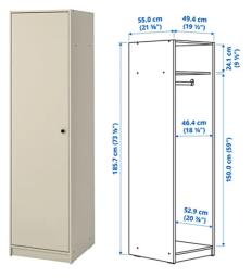 Ikea 1-door Wardrobe like new image 1