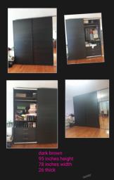 Ikea Double Wardrobe Black image 1